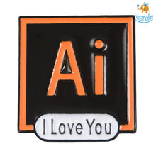 Load image into Gallery viewer, Ps Ai Love You Lapel Pins - Set of 2