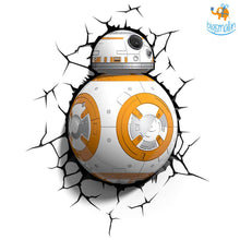 Load image into Gallery viewer, 3D Star Wars BB-8 Wall Lamp