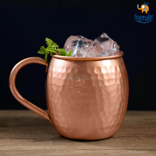 Load image into Gallery viewer, Barrel-Shaped Copper Mugs - Set of 2