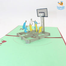 Load image into Gallery viewer, Basketball Pop up Card