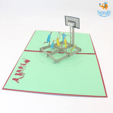Load image into Gallery viewer, Basketball Pop up Card