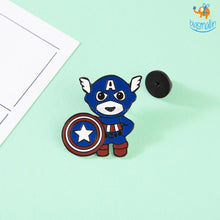 Load image into Gallery viewer, Captain America Metallic Lapel Pin