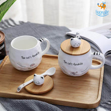Load image into Gallery viewer, Kitty Mug With Lid & Spoon