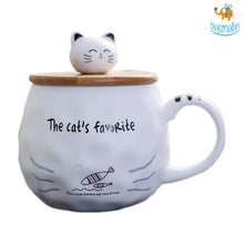Load image into Gallery viewer, Kitty Mug With Lid & Spoon