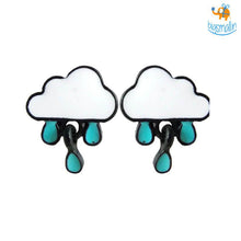 Load image into Gallery viewer, Cloudy Drops of Rain Studs
