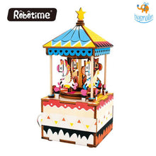 Load image into Gallery viewer, DIY Music Box Wooden Puzzle - Merry-Go-Round