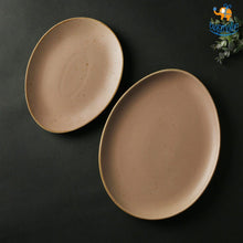 Load image into Gallery viewer, Egg Shaped Artisan Plates - Set of 2
