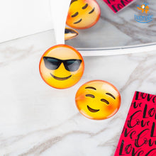 Load image into Gallery viewer, Emoji Crystal Glass Fridge Magnets- Set of 2
