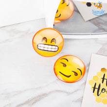 Load image into Gallery viewer, Emoji Crystal Glass Fridge Magnets- Set of 2