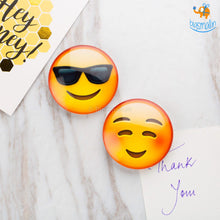 Load image into Gallery viewer, Emoji Crystal Glass Fridge Magnets- Set of 2