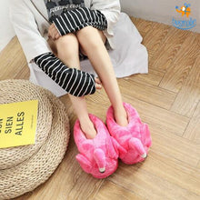 Load image into Gallery viewer, Flamingo Plush Slippers (UK Size 4 - 8)