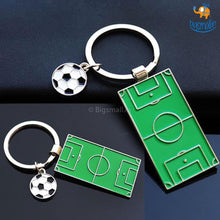 Load image into Gallery viewer, Football Field Metallic Keychain