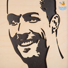 Load image into Gallery viewer, Footballer Engraved Wooden Frame (19 x 13 inches)