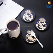 Load image into Gallery viewer, Real Madrid Wooden Coasters - Set of 4