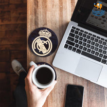 Load image into Gallery viewer, Real Madrid Wooden Coasters - Set of 4