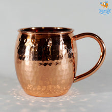 Load image into Gallery viewer, Barrel-Shaped Copper Mugs - Set of 2