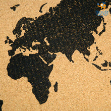 Load image into Gallery viewer, World Map Corkboard With Frame