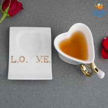 Load image into Gallery viewer, Heart Shaped Ceramic Mug with Plate