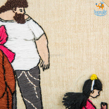 Load image into Gallery viewer, Handmade Papa Bear Embroidery Hoop Wall Art