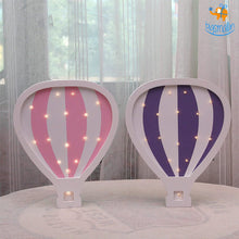 Load image into Gallery viewer, Wooden LED Hot Air Balloon Lamp
