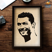 Load image into Gallery viewer, Footballer Engraved Wooden Frame (19 x 13 inches)