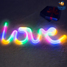 Load image into Gallery viewer, Multi-Colored Love LED Neon Lamp