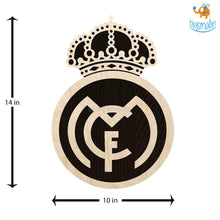 Load image into Gallery viewer, Real Madrid Engraved Wooden Crest
