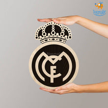 Load image into Gallery viewer, Real Madrid Engraved Wooden Crest