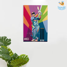Load image into Gallery viewer, M S Dhoni Printed Wooden Frame ( 17.6 x 11.6 inches)