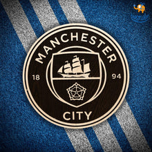 Load image into Gallery viewer, Manchester City Engraved Wooden Crest