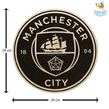 Load image into Gallery viewer, Manchester City Engraved Wooden Crest