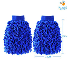 Load image into Gallery viewer, Microfiber Wash Mitt Gloves - Set of 2