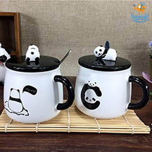 Load image into Gallery viewer, Panda Mug With 3D Lid and Spoon