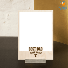 Load image into Gallery viewer, Best Dad Ever Personalized Wooden Print Frame | COD not available