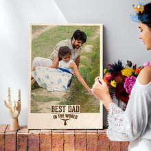 Load image into Gallery viewer, Best Dad Ever Personalized Wooden Print Frame | COD not available