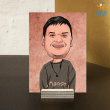 Load image into Gallery viewer, Personalized Caricature Wooden Portrait | COD Not Available