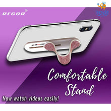 Load image into Gallery viewer, Pink Glitter Mobile Stand with Finger Grip