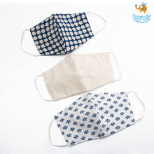 Load image into Gallery viewer, Reusable Cotton Printed Masks - Set of 3 (Assorted Designs)