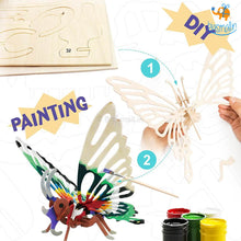 Load image into Gallery viewer, Painting 3D Wooden Puzzle - Butterfly