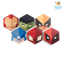 Load image into Gallery viewer, Superhero Hexagon Wall Hangings - Set of 6