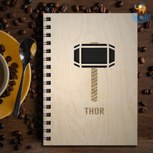Load image into Gallery viewer, Avengers Superhero Engraved Wooden Diary