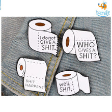 Load image into Gallery viewer, Toilet Paper Metallic Lapel Pins