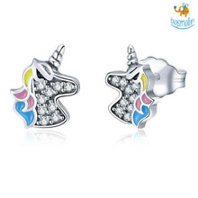 Load image into Gallery viewer, Unicorn Crystal Earring Studs