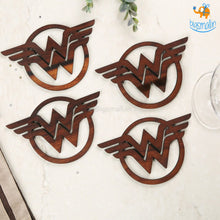 Load image into Gallery viewer, Wonder Woman Wooden Coasters