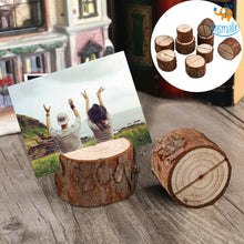 Load image into Gallery viewer, Wooden Logs Polaroid Photo Holder - Set of 10