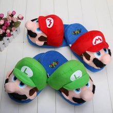 Load image into Gallery viewer, Super Mario Brothers Plush Slippers