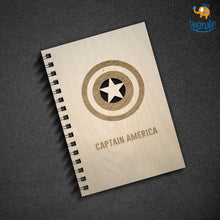 Load image into Gallery viewer, Avengers Superhero Engraved Wooden Diary

