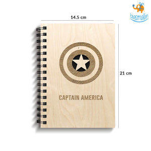 Avengers Superhero Engraved Wooden Diary
