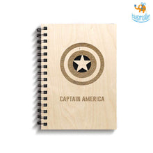Load image into Gallery viewer, Avengers Superhero Engraved Wooden Diary

