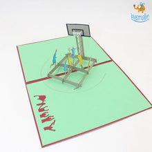 Load image into Gallery viewer, Basketball Pop up Card
